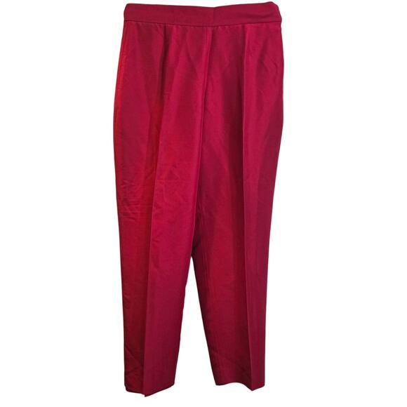 Liz Claiborne Women's Size 16 Two Piece Silk Vest & Pants Set Red Career Outfit‎ - Picture 8 of 12